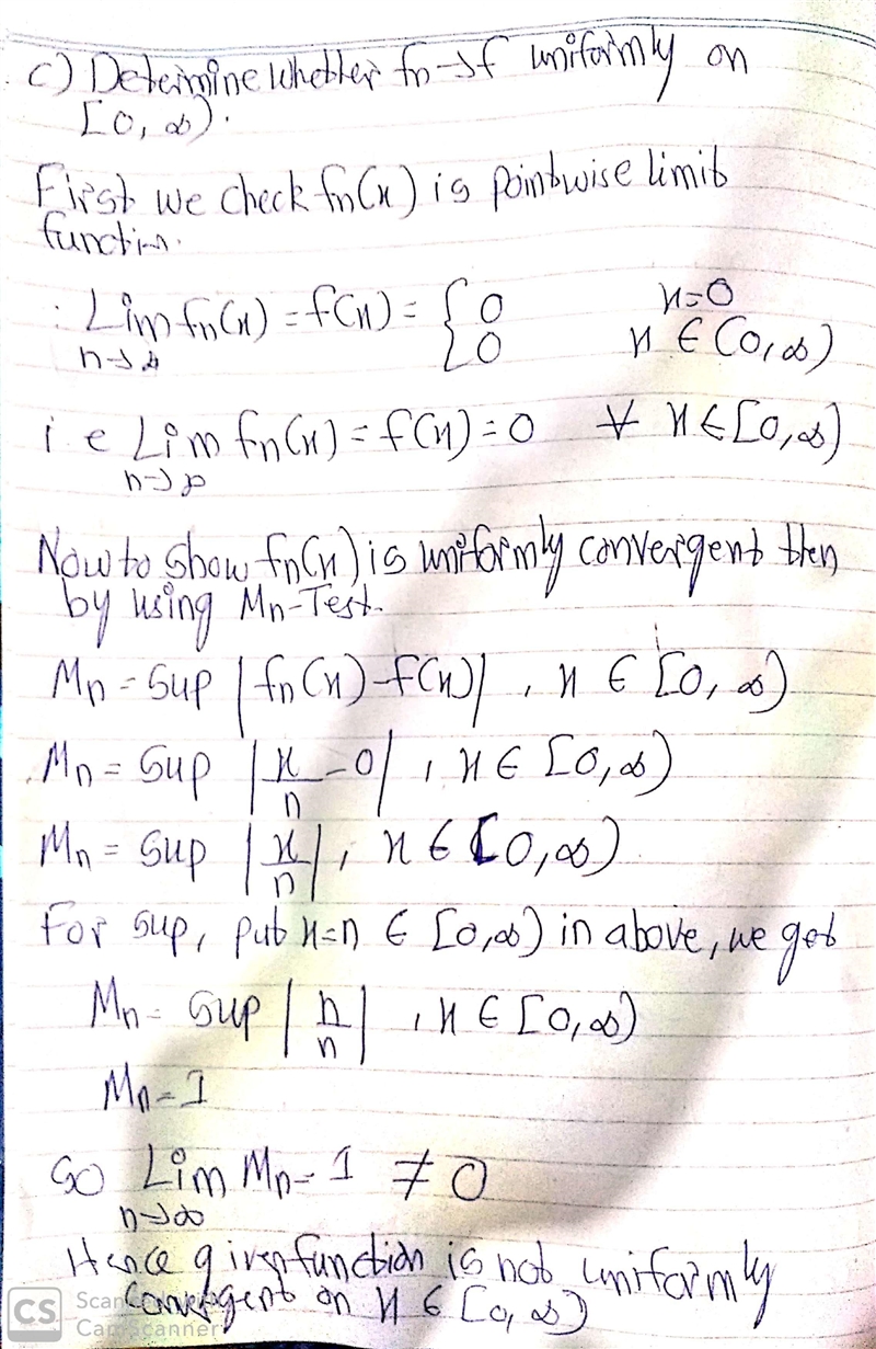 24.2 For x ∈ [0, [infinity]), let fn(x) = x n . (a) Find f(x) = lim fn(x). (b) Determine-example-3