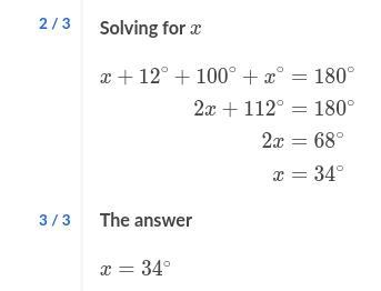 Solve for r in the diagram below. (x + 12) 100°-example-2