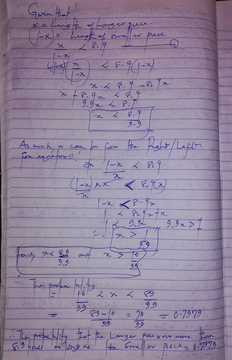 Take a stick and break it into two pieces, choosing the break point at random from-example-1