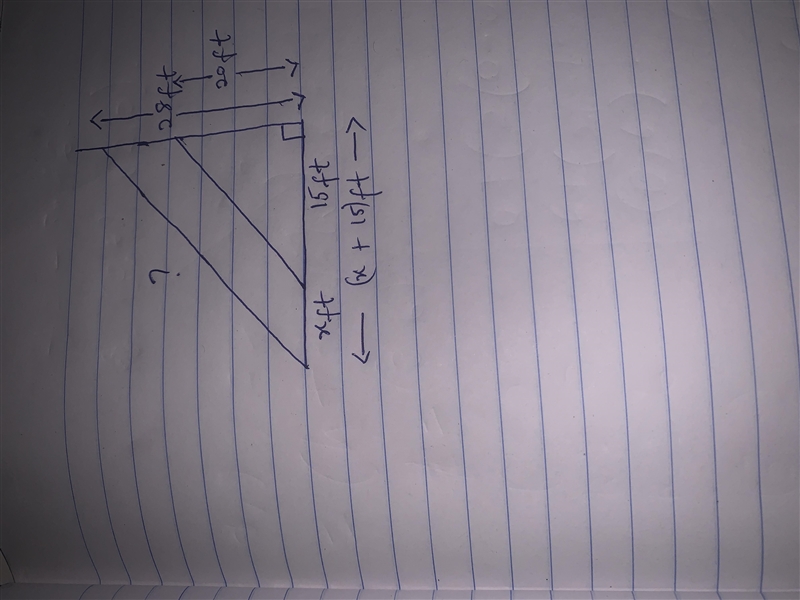 Two ladders are leaning against a building, forming two similar triangles as shown-example-1