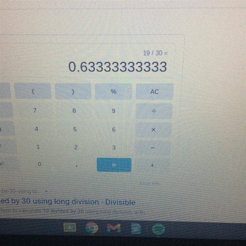 How is the fraction 19/30 written as a decimal?​-example-1