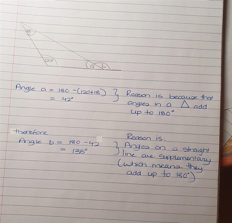 Find the Value of a and b in the triangle below select the two answers fro the list-example-1