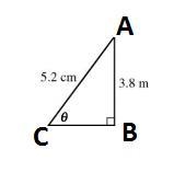 At what angle of elevation must a 5.2 meter ladder be placed to reach a vertical height-example-1