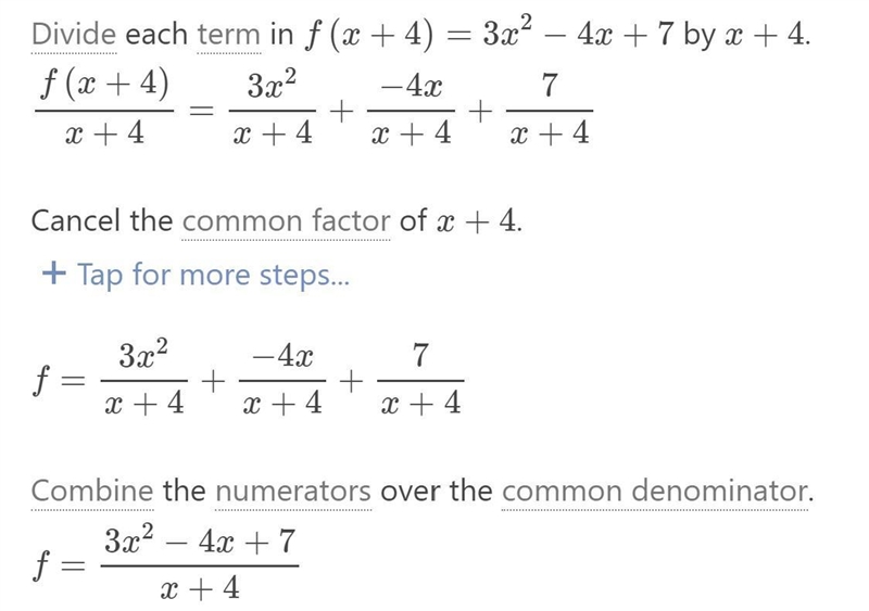 Solve for f(2) and f(x+4) f(x)= 3x^2-4x+7 ​-example-2