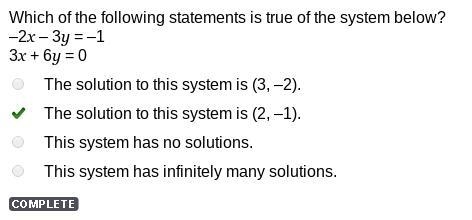 PLEASE HELP!!! Which of the following statements is true of the system below? -2x-example-1