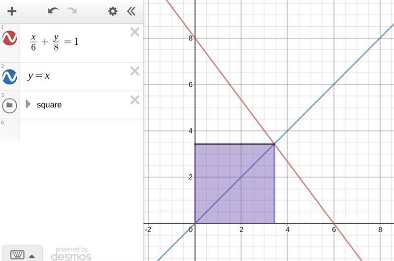 A square is inscribed in a right triangle so that they have a common right angle. The-example-1