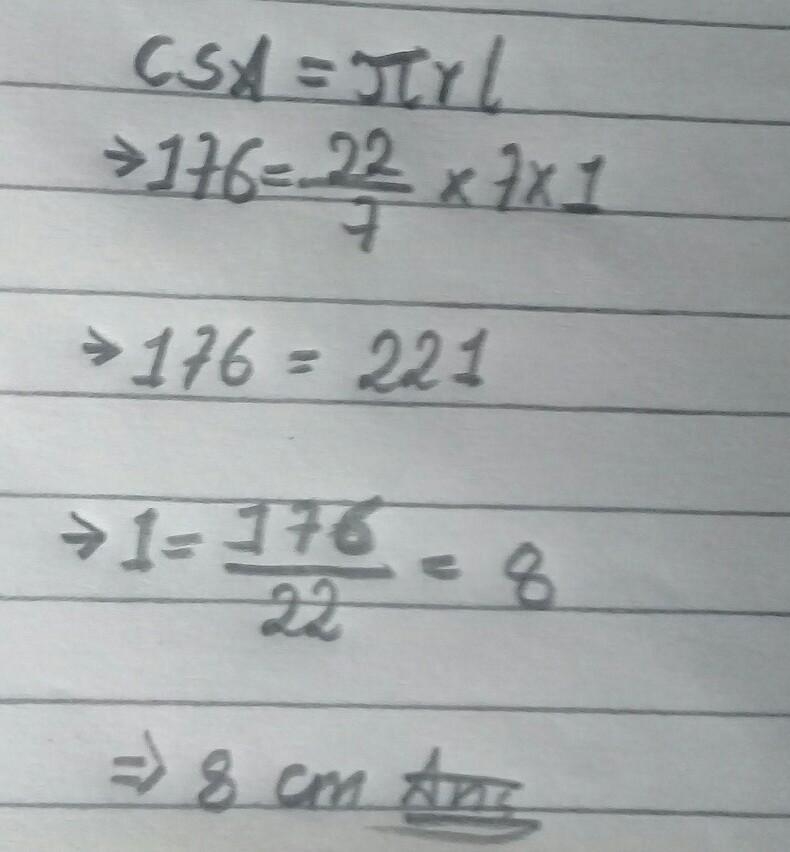 Plz helpppppppp two right circular cones have the same radius as 7cm and the sum of-example-1