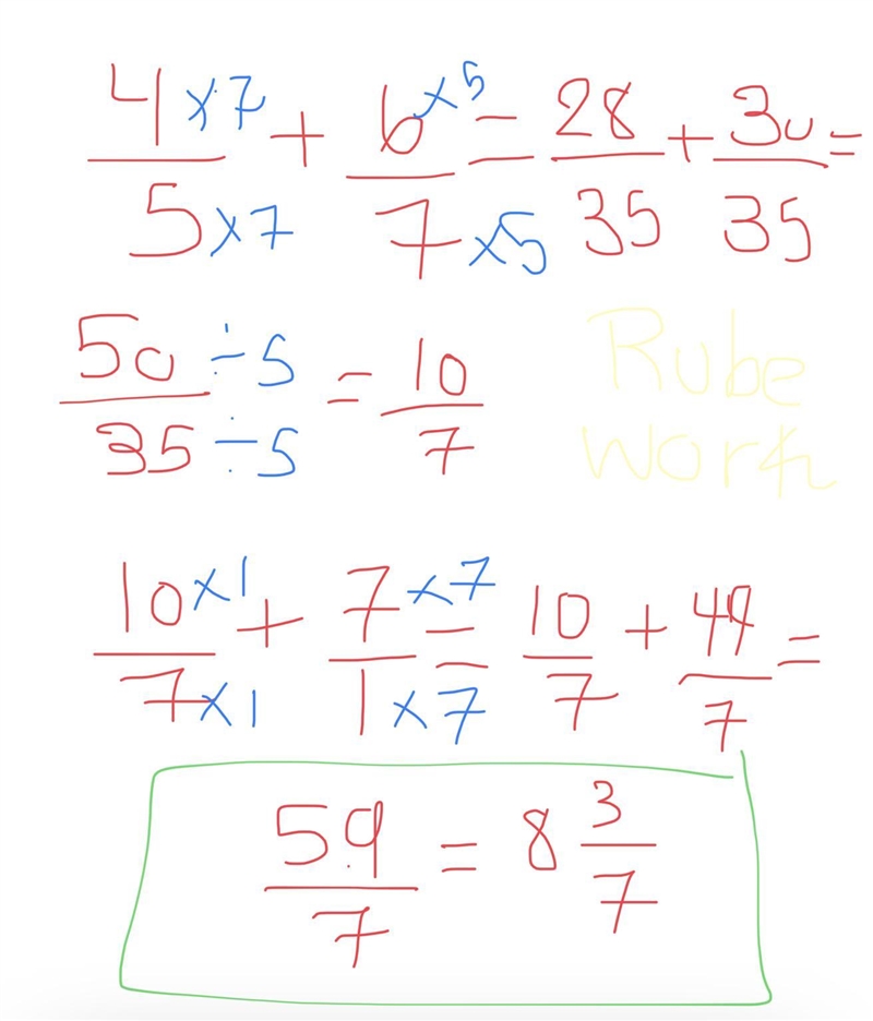 7 is added to the sum of ⅘ and 6/7-example-1