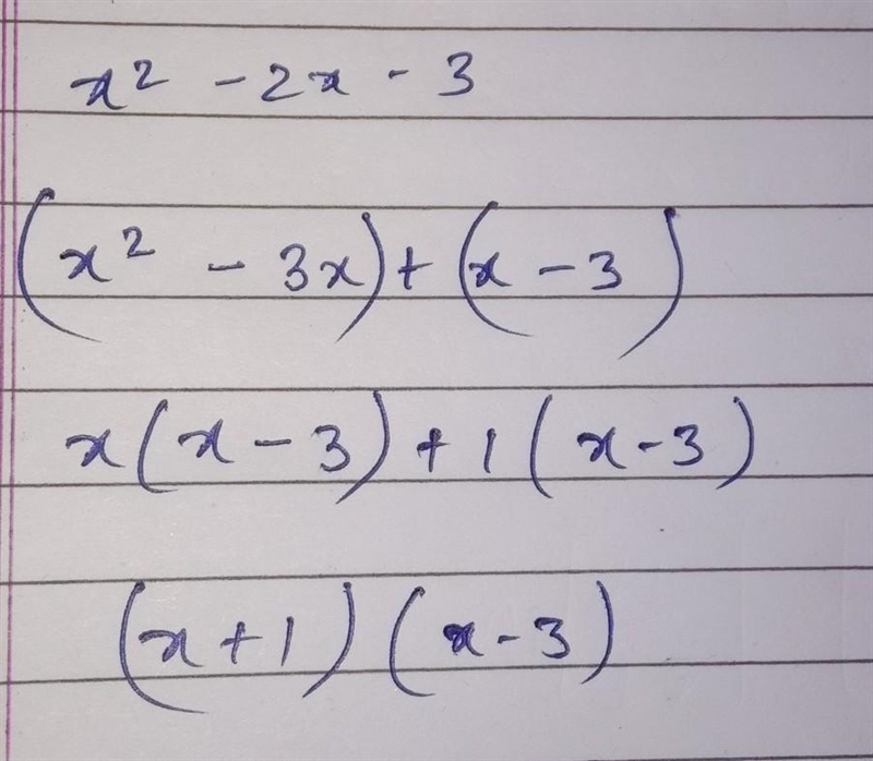 Use algebra tiles to factor x^2 - 2x - 3-example-1