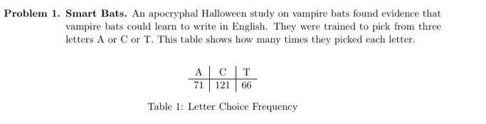 (a) the probability that a vampire bat would pick A (b) the probability that a vampire-example-1