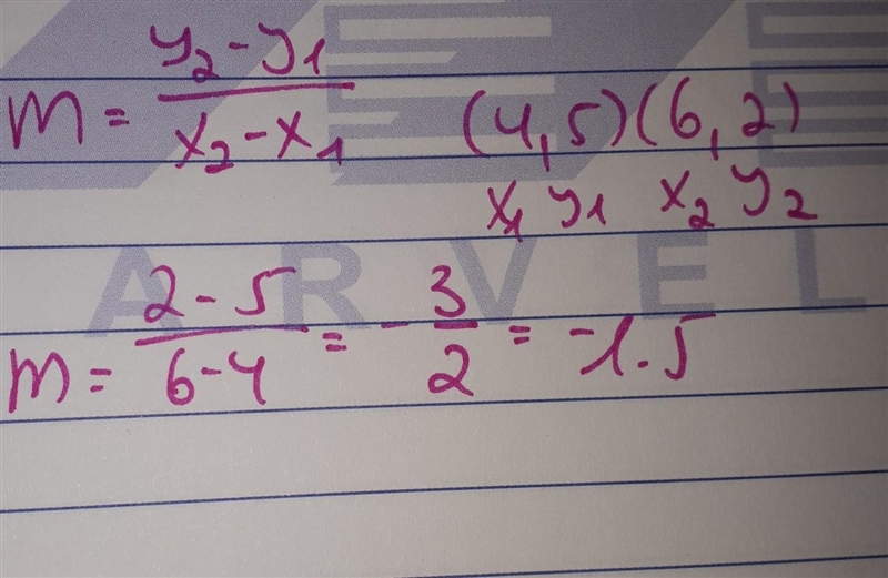 What’s the slope of the line ? (4.5), (6,2)-example-1