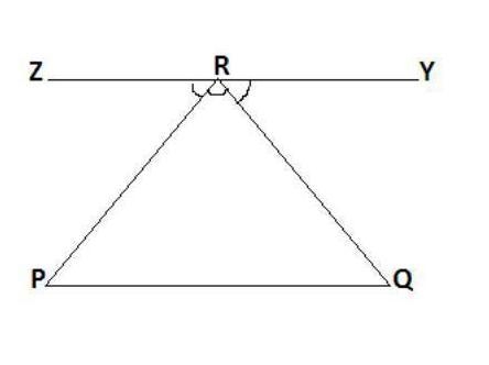 Plz help. Draw line ZY parallel to segment PQ Construction m∠ZRP + m∠PRQ + m∠QRY = m-example-2