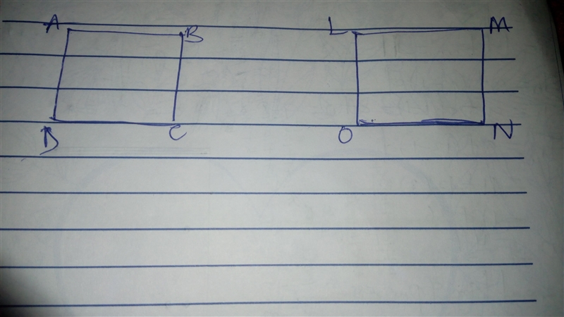 The perimeter of quadrilateral ABCD is 640. The perimeter of quadrilateral LMNO is-example-1