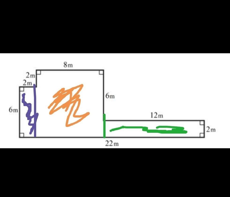 Determine the area of the figure, in square meters. HELP ME PLAES BRIANEST ASAP PLEASE-example-1