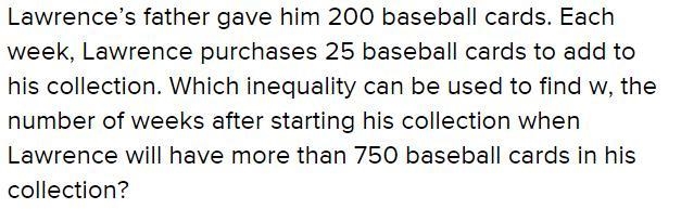 Lawrence father gave him 200 baseball card declines purchases 25 baseball cards to-example-1