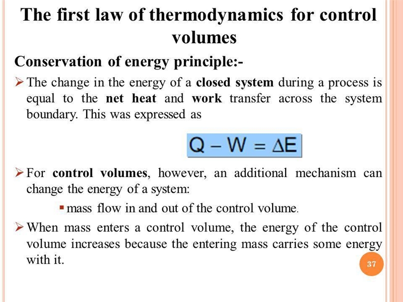 The first law of thermodynamics states that ΔE= Q− W. Is this also a statement of-example-3