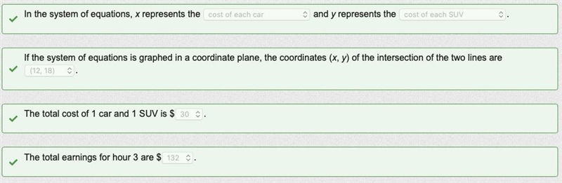 A car wash charges two prices depending on the size of the vehicle. The table shows-example-1