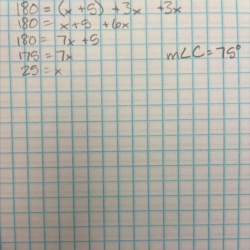 Triangle ABC id isoceles. What is the measure of C?​-example-1