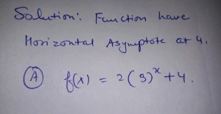 When graphed, which function has a horizontal asymptote at 4?-example-1