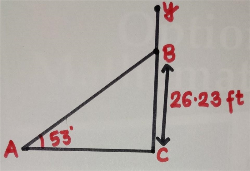 An A-frame cabin is 26.23 feet high at the center and the angle the floor makes with-example-1