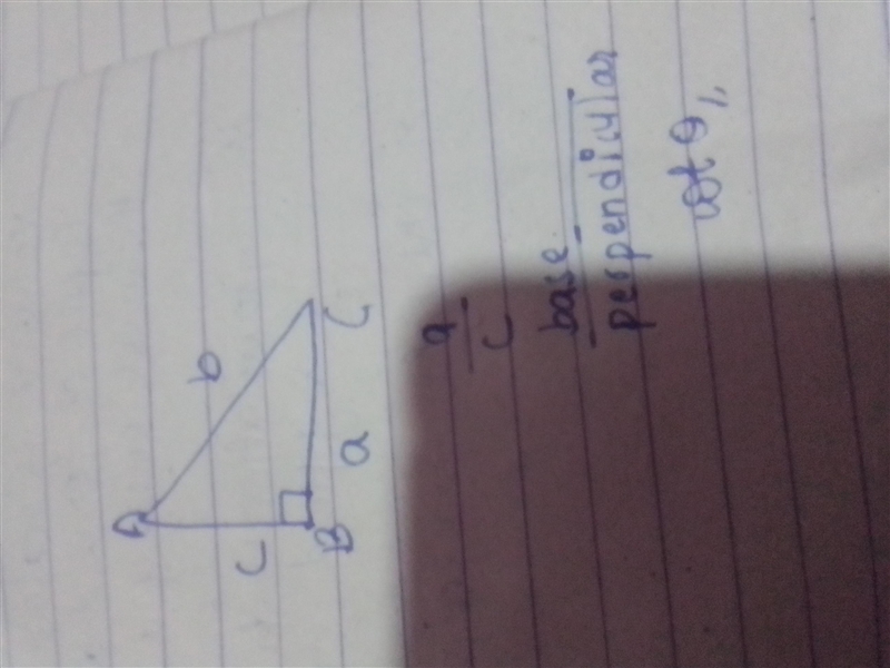 In AABC, which trigonometric ratio has the value a/c?-example-1