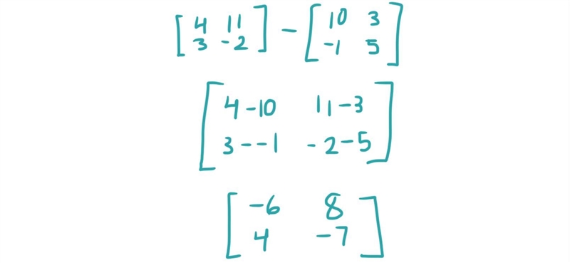 Subtract the matrices-example-1