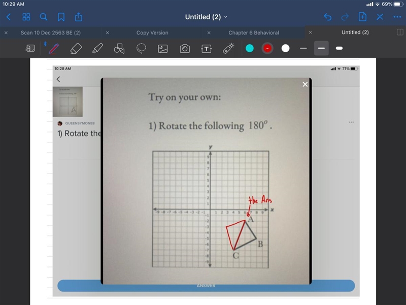 1) Rotate the following 180°.-example-1