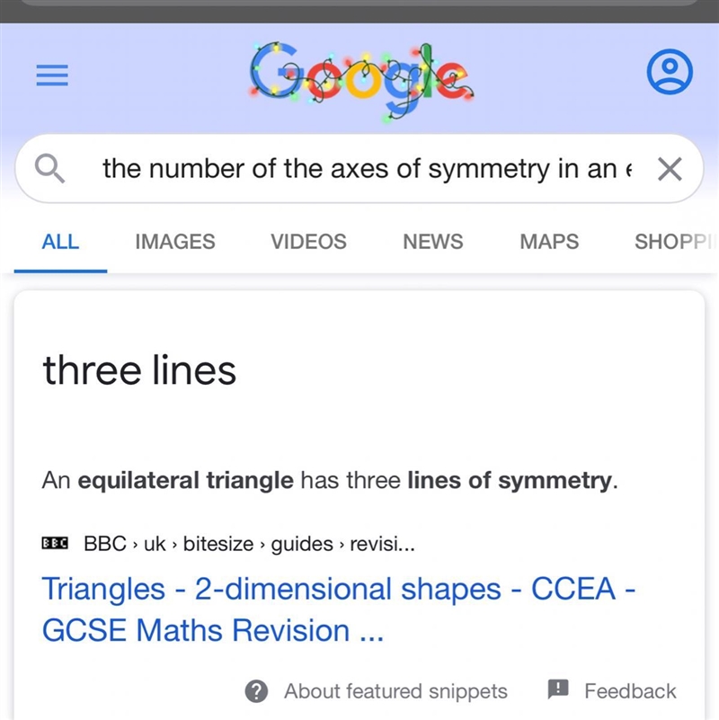 The number of the axes of symmetry in an equilateral triangle​-example-1