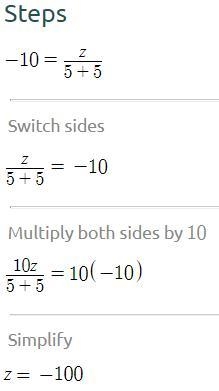 -10 = z/5 + 5 solve the equation PLSSSSSSSSSSSSSSSSSSSSS-example-1