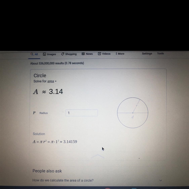 What is the area of the circle ?-example-1