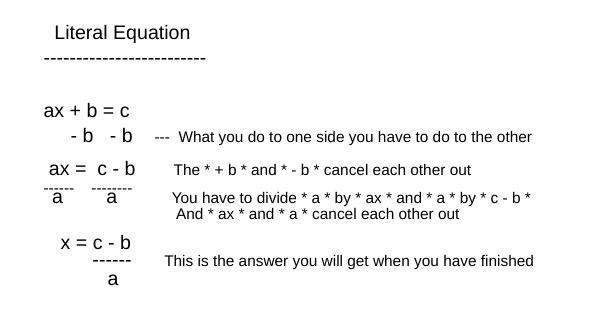 Can anyone explain what Literal Equations are? PLZ.-example-1