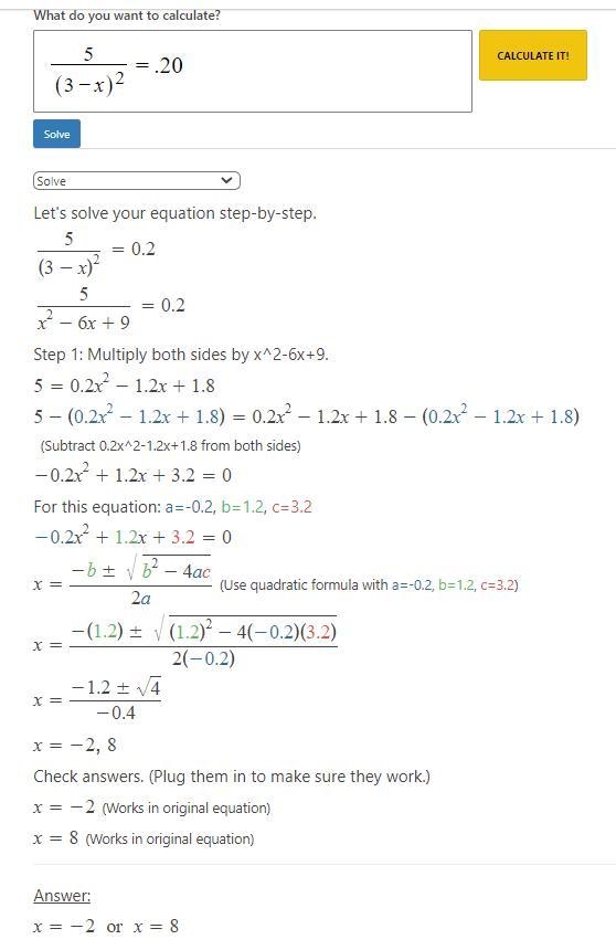 In addition to x=8, im supposed to get x=-2. how do I get this answer?​-example-1