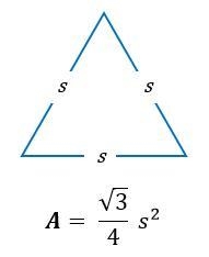 A piece of art is in the shape of an equilateral triangle with sides of 6 in. Find-example-1