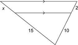 Solve for x. (See attached image) A. 6 B. 3 C. 4 D. 5-example-1