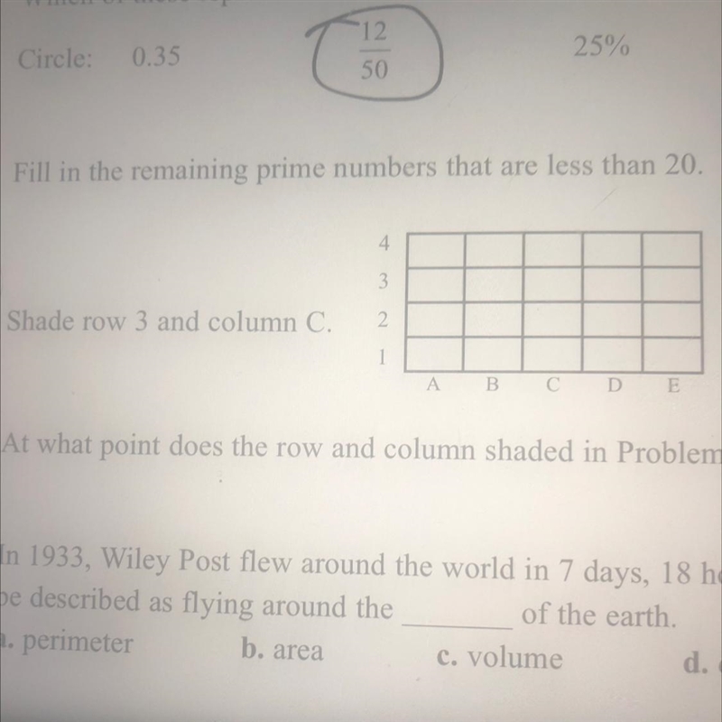 Shade row 3 and column C.-example-1