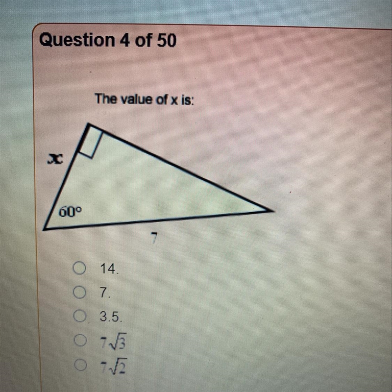 Please help I need help the value of X is :(-example-1