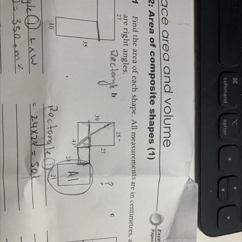 I can’t find the area can you please help me with it. It’s the question with the question-example-1