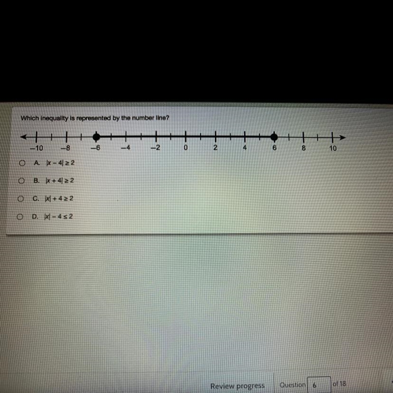 Which inequality is represented by the number line? PICTURE ATTACHED PLEASE HELP ME-example-1