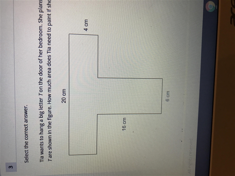 Tia wants to hang a big letter T on the door of her bedroom. She plans to cut the-example-1