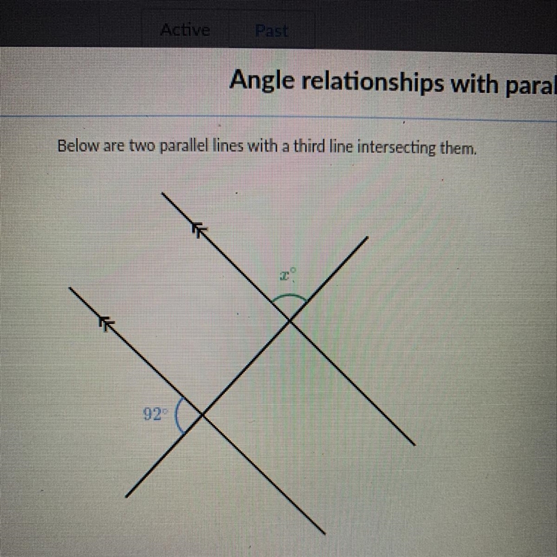 Below are two parallel lines with a third line intersecting them.-example-1