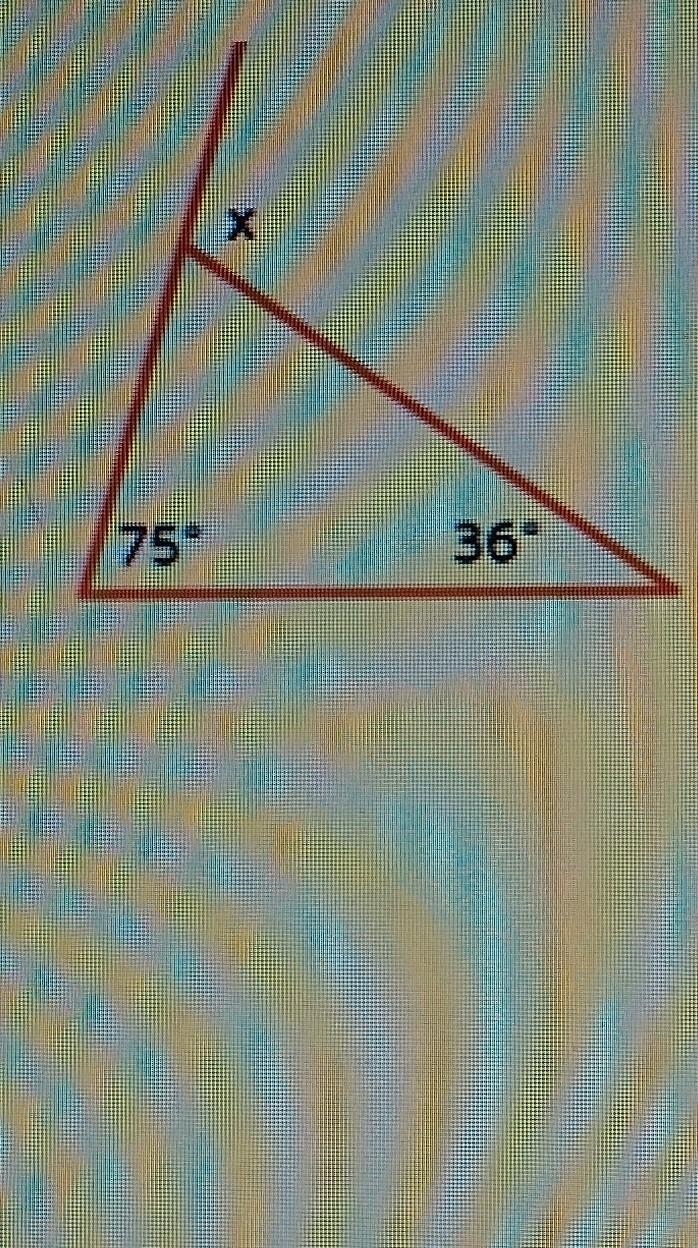 What is the measure of angle x?​-example-1