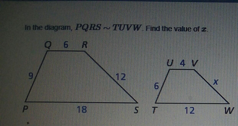 Help please. I need to find the value of x​-example-1