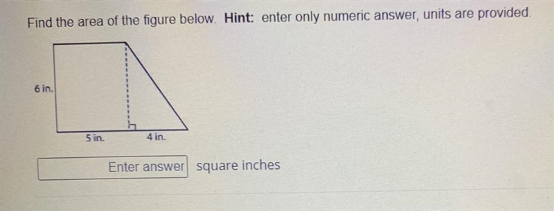 Find the area of the figure below.-example-1