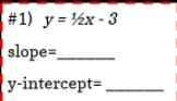 PLS ANSWER ASAP! Determine the slope and y-intercept for the equation below.-example-1