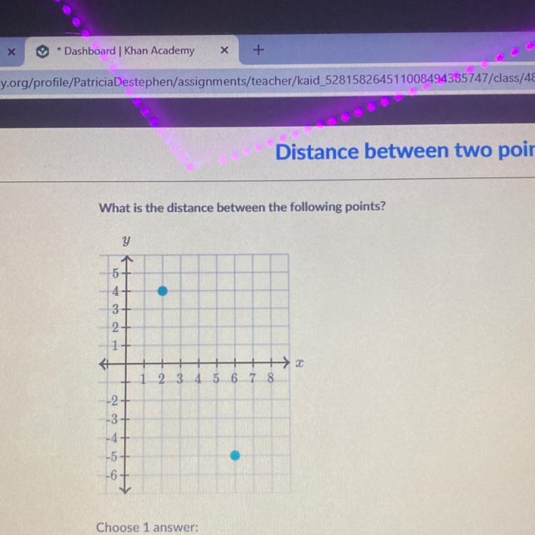 What is the distance between the following points?-example-1