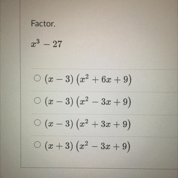 Factor. x^3-27 help!!!!-example-1