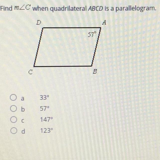 Find mc when quadrilateral ABCD is a parallelogram..-example-1