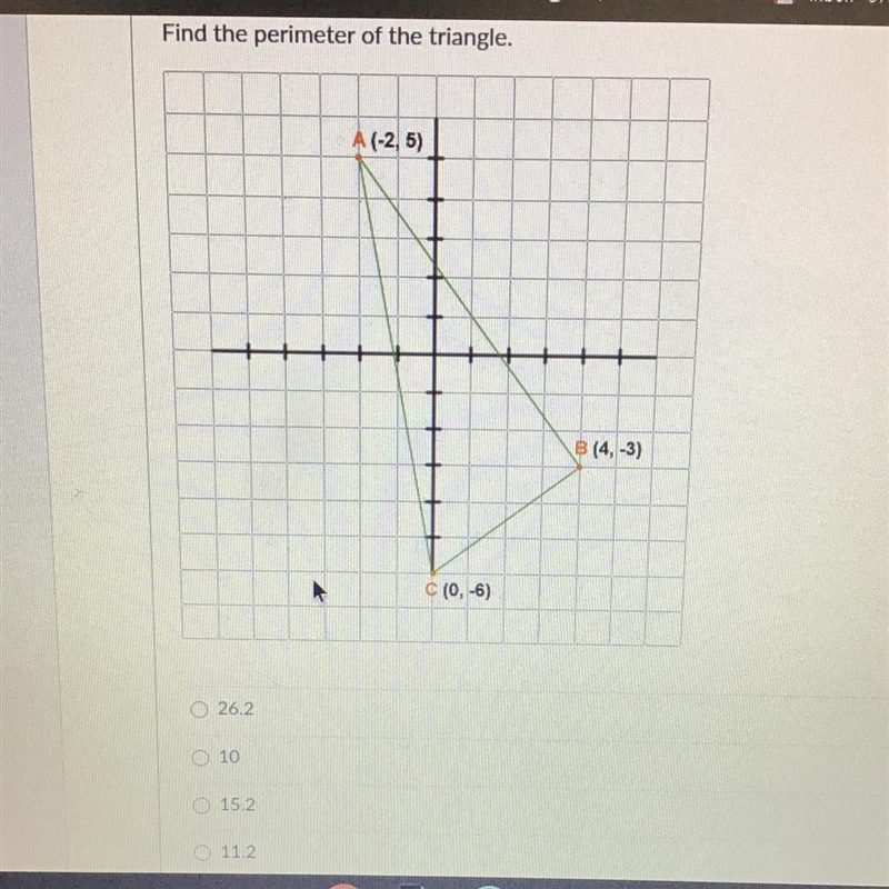 How to find the perimeter of the triangle-example-1