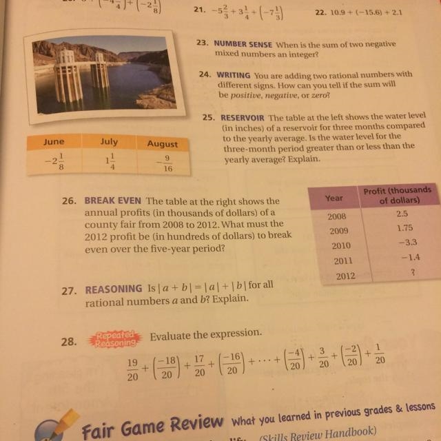 You are adding to rational numbers with different signs. How can you tell if the sum-example-1