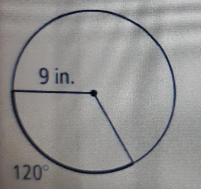 Find the length if the darkened arc. Leave your answer in terms of pi.​-example-1